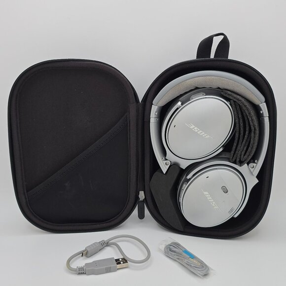 Bose QuietComfort 35 II Noise Cancelling Headphone QC35 Bluetooth Silver - EUC - Picture 7 of 12